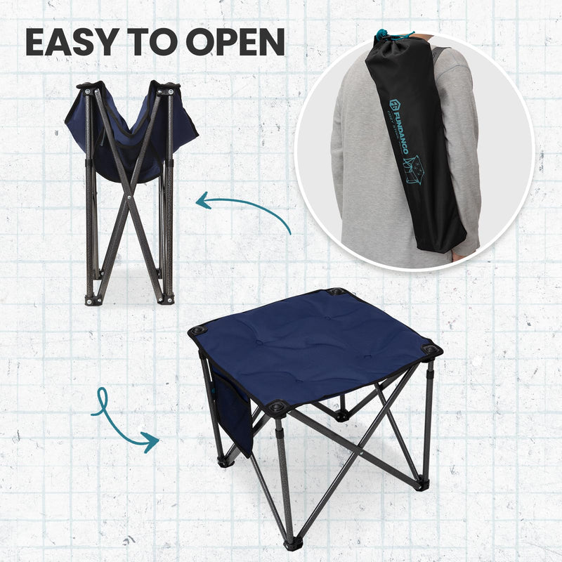 Load image into Gallery viewer, FUNDANGO Camping Stool PLUS 18 Inch Blue
