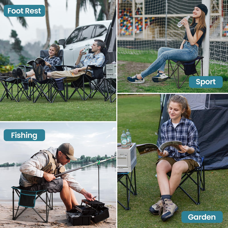 Load image into Gallery viewer, FUNDANGO Camping Stool PLUS 18 Inch Grey
