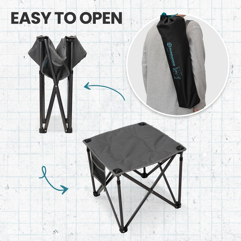 Load image into Gallery viewer, FUNDANGO Camping Stool PLUS 18 Inch Grey
