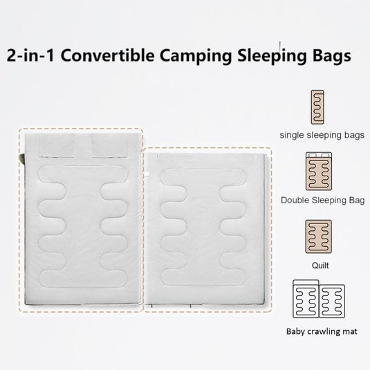 FUNDANGO Double Camping Sleeping Bags with Pillows