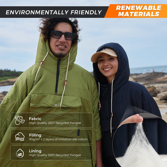 KingCamp Camping Wearable Blanket Poncho