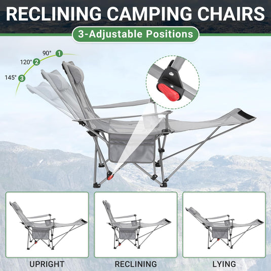 WEJOY FOLDING RECLINER CHA Folding Chair Grey