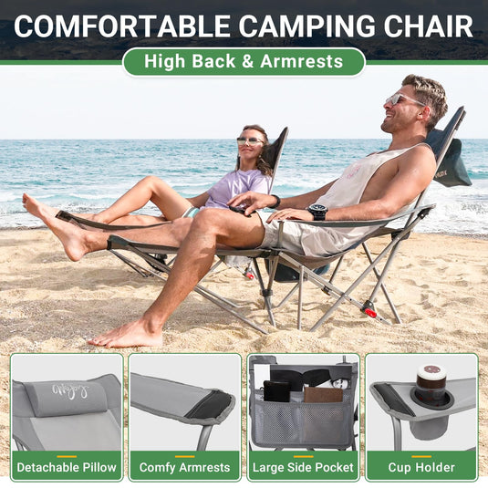 WEJOY FOLDING RECLINER CHA Folding Chair Grey