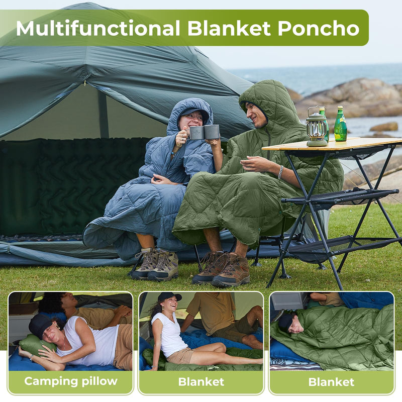 Load image into Gallery viewer, ATEPA MURANO 350 Honcho Poncho Water-resisitant Blanket Cloak Cape with Hat
