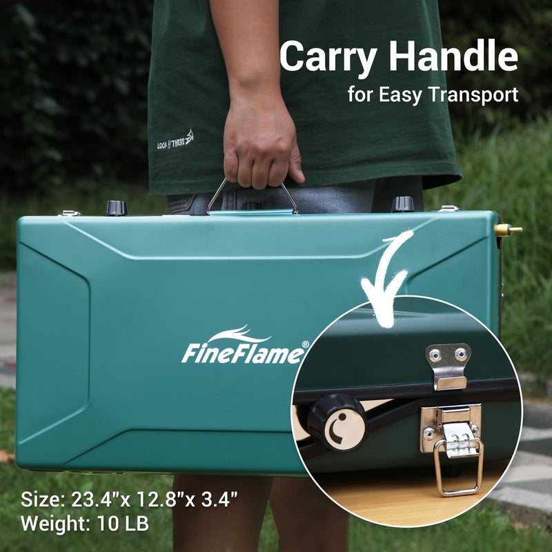 Load image into Gallery viewer, FINEFLAME Portable 3-Burner Camping Stove
