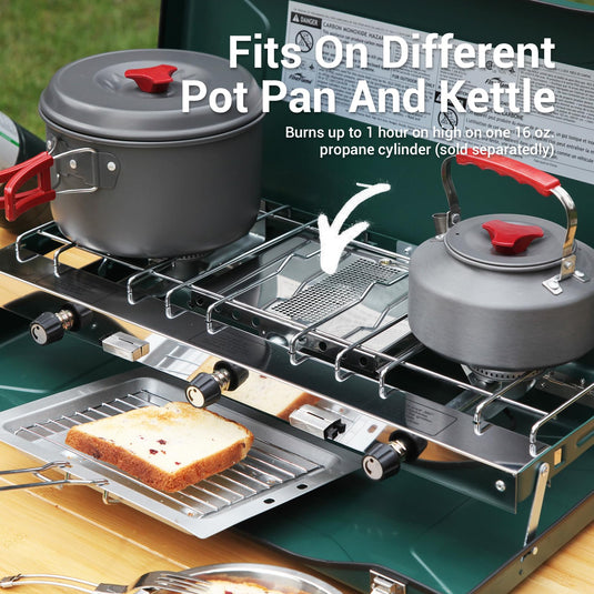 FINEFLAME Portable 3-Burner Camping Stove