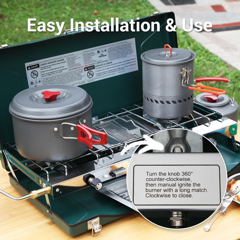 Load image into Gallery viewer, FINEFLAME Portable 3-Burner Camping Stove
