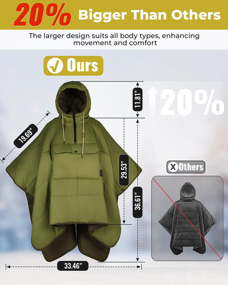 Load image into Gallery viewer, KingCamp Camping Wearable Blanket Poncho
