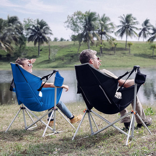 KingCamp Portable Swing Recliner Chair with Pillow