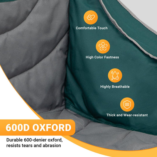 KingCamp CANNA C30 Trio Outdoor Loveseat Chair Green Durable