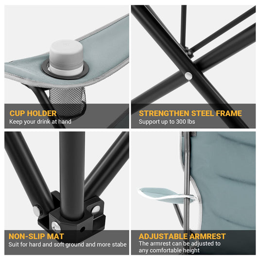 KingCamp Juniper Folding Camping Chair with Cup Holder