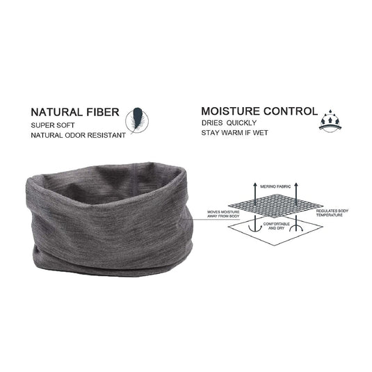 METARINO Neck gaiters Wool Neck Warmer Lightweight Face Mask