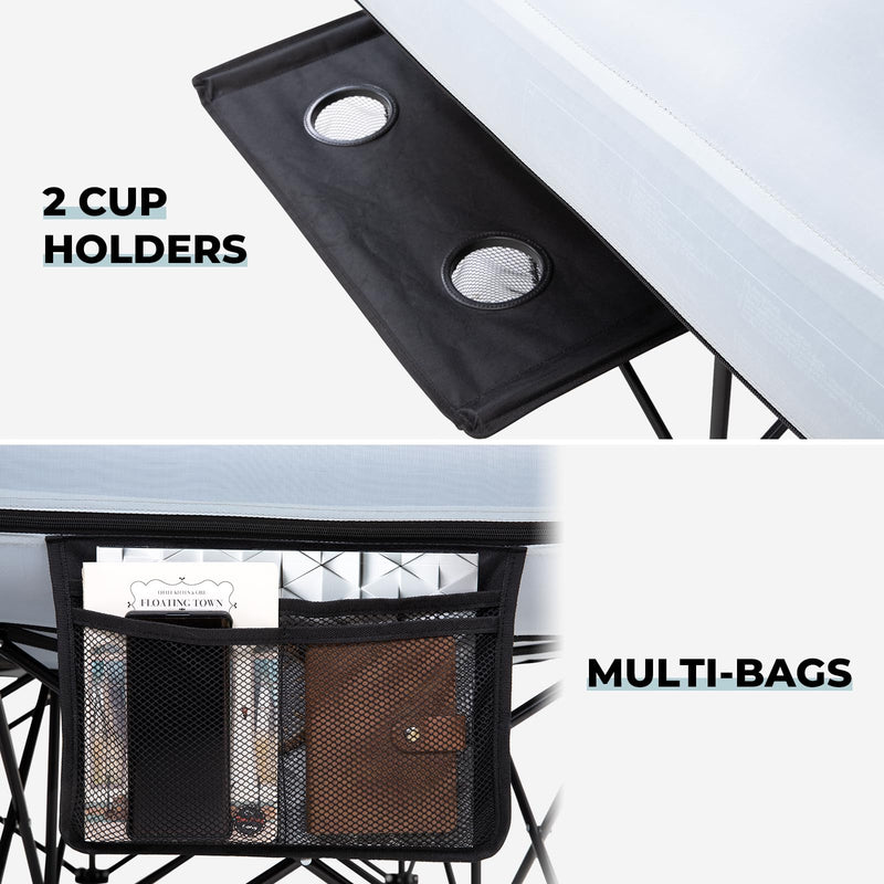 Load image into Gallery viewer, FUNDANGO Queen Camping Cot with Detachable Air Mattress and 2 Cup Holders
