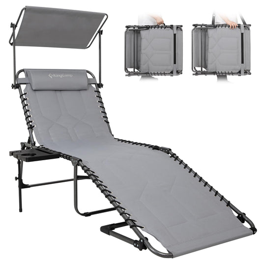 KingCamp MAGNOLIA B20 PLUS Folding Lounge Chair for Beach, Camping & Backyard