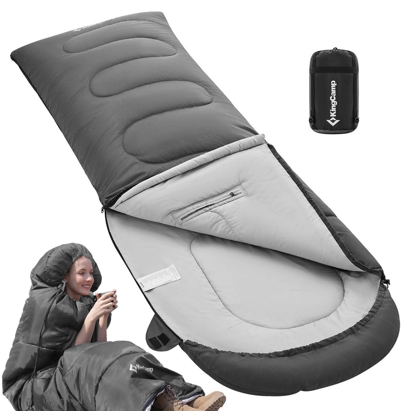 Load image into Gallery viewer, KingCamp LONA 250 Wearable Sleeping Bags Black

