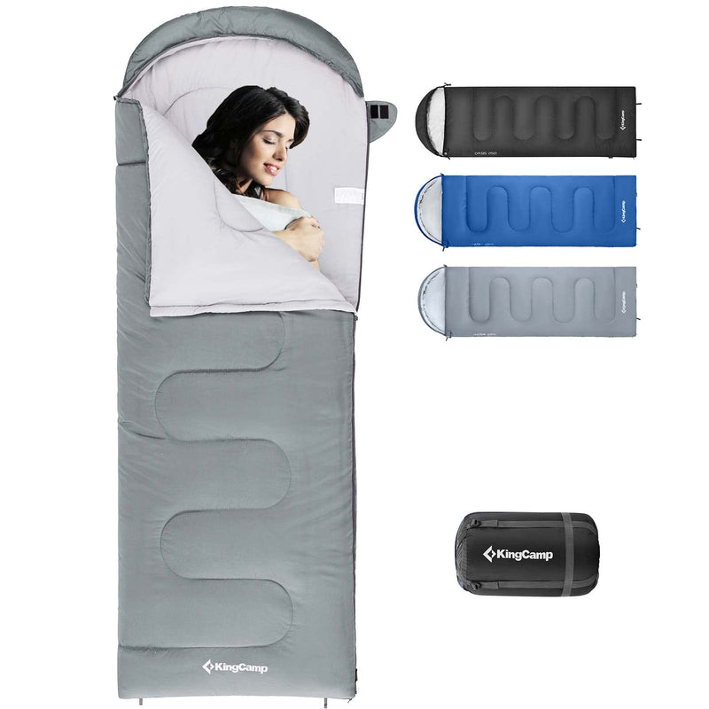 Load image into Gallery viewer, KingCamp Oasis 250 Sleeping Bag-Envelope With Hood 3 Season Camping Sleeping Bag
