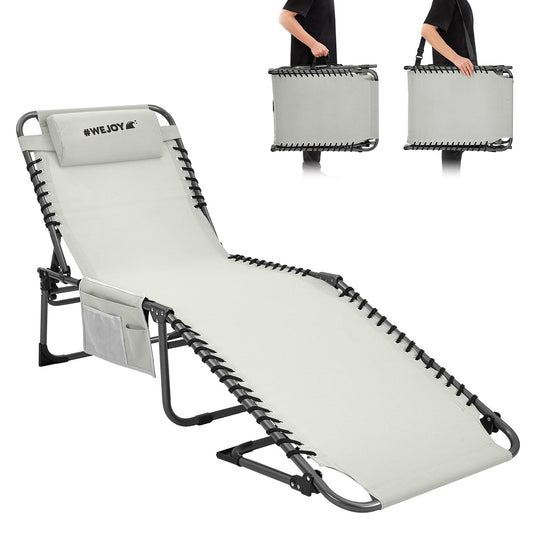 WEJOY 3-Folding Steel Cot Grey