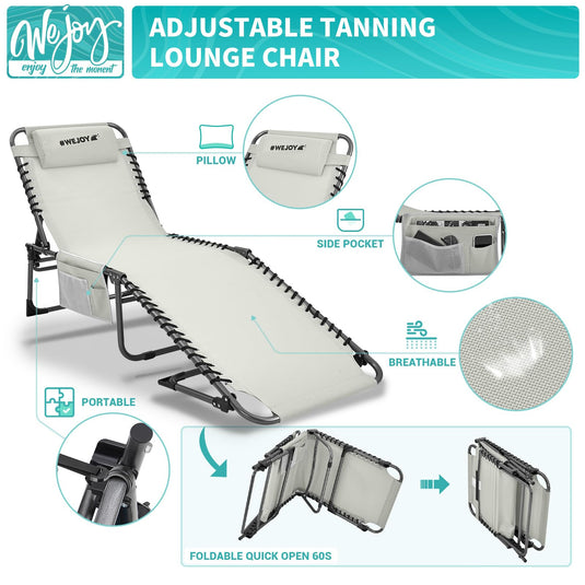 WEJOY 3-Folding Steel Cot Grey