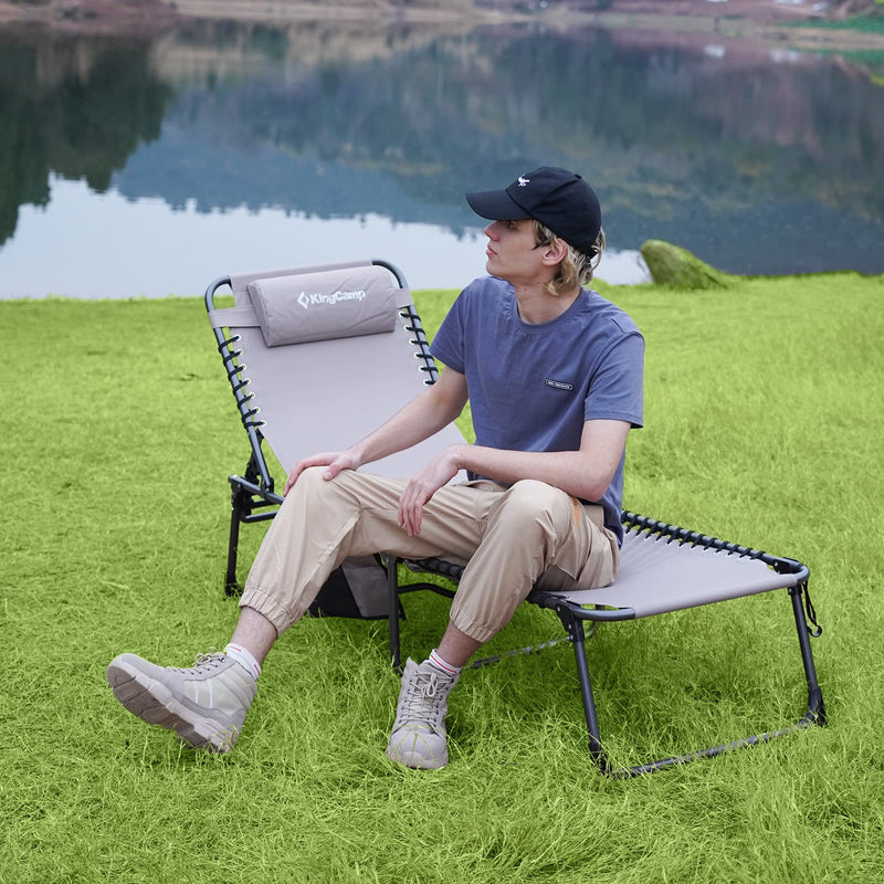 Load image into Gallery viewer, KingCamp 3-Folding Lounge Chair Set of 2
