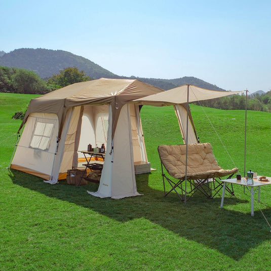 KingCamp MOUNTAIN IN T2 Instant Cabin Tent with Extended Porch