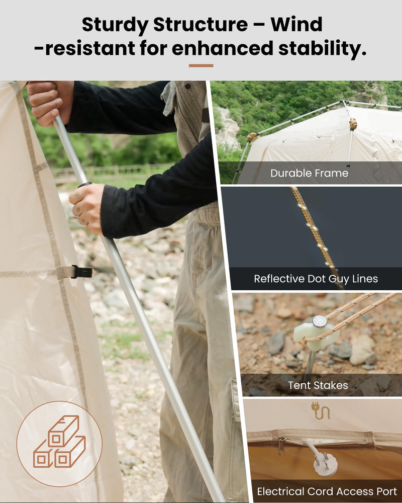 Load image into Gallery viewer, KingCamp MOUNTAIN IN T2 Instant Cabin Tent with Extended Porch
