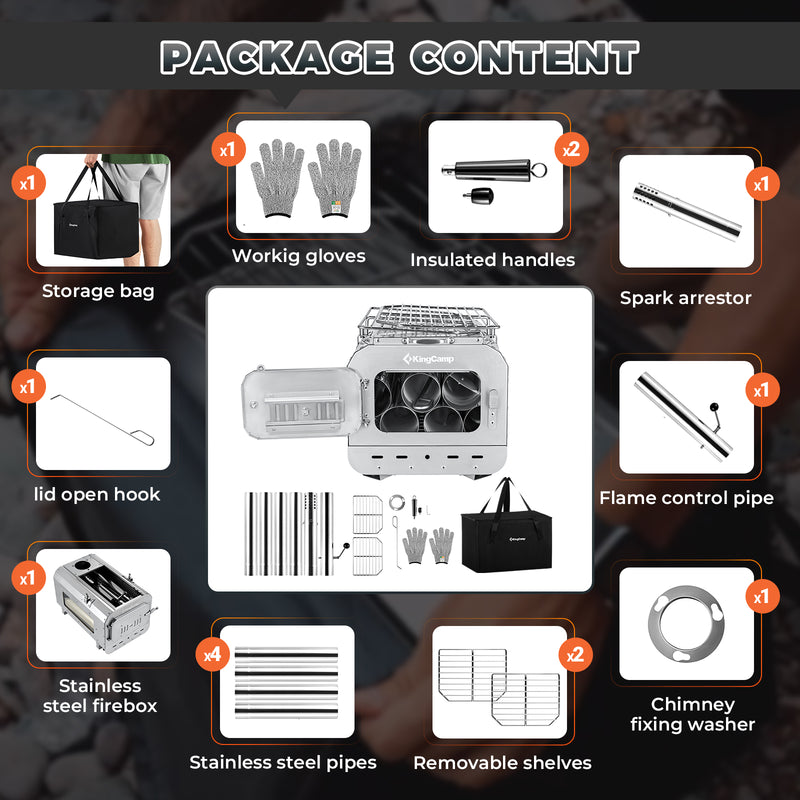 Load image into Gallery viewer, KingCamp Hot Tent Camping Stove Surefire Stove Large
