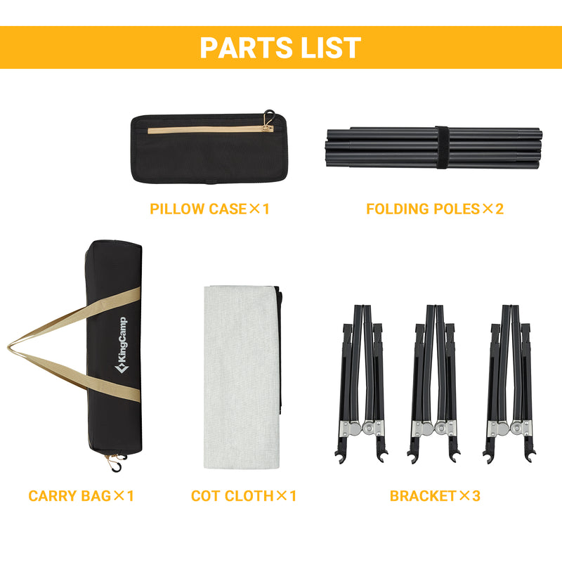 Load image into Gallery viewer, KingCamp DELUXE 80&quot; Extra Long Portable Folding Cot
