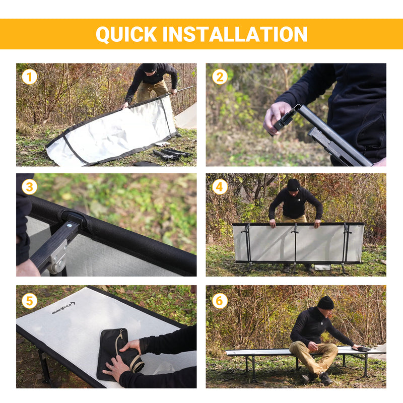 Load image into Gallery viewer, KingCamp DELUXE 80&quot; Extra Long Portable Folding Cot
