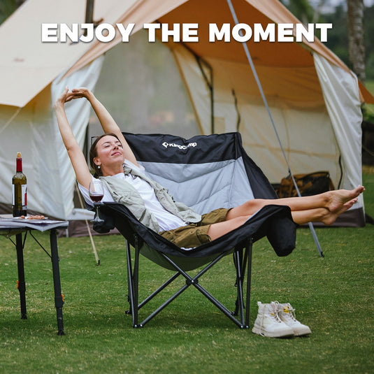 KingCamp CANNA C10 PLUS Oversized Padded Camping Chair