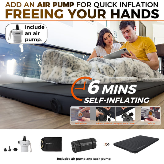 KingCamp Double Self-Inflating Camping Mattress with Pump