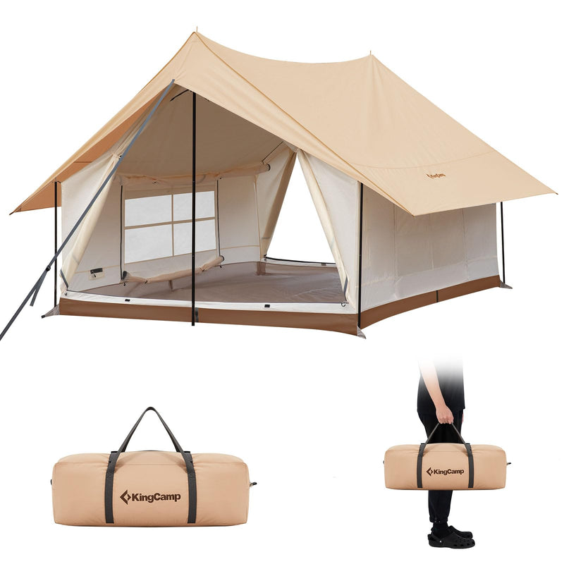 Load image into Gallery viewer, KingCamp Mountain In C2 Canvas Cabin Tent
