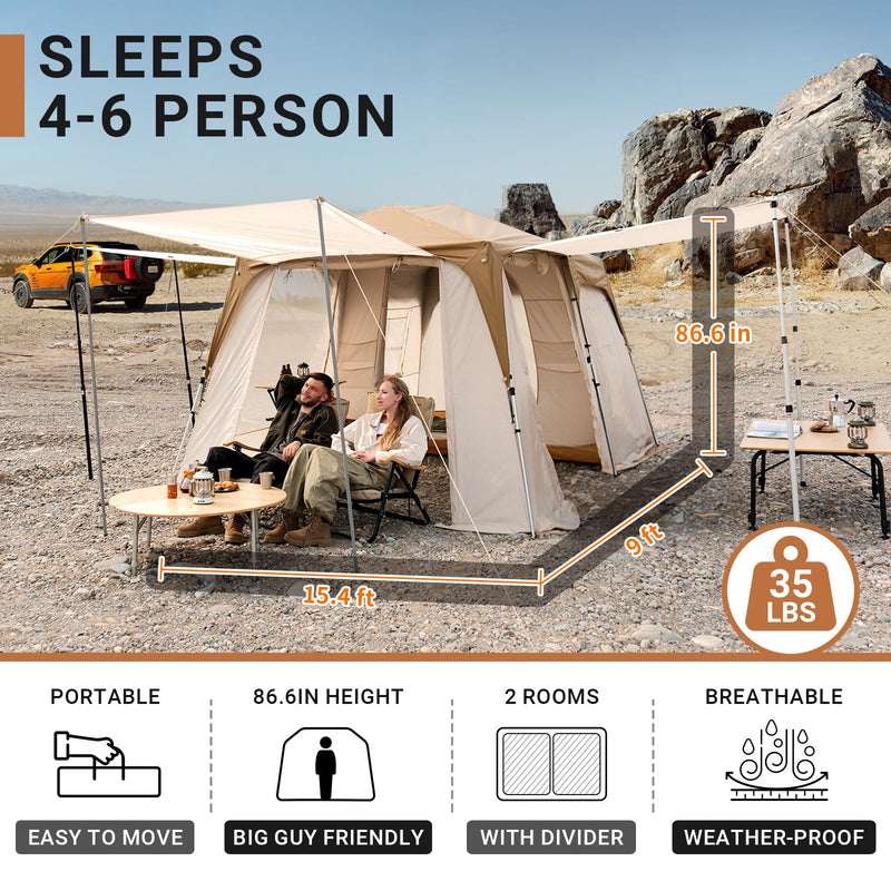 Load image into Gallery viewer, KingCamp MOUNTAIN IN T2 Instant Cabin Tent
