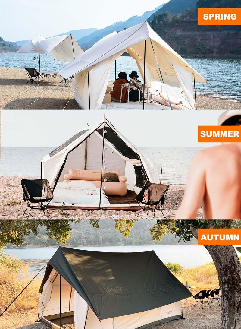 Load image into Gallery viewer, KingCamp Mountain In C2 Canvas Cabin Tent
