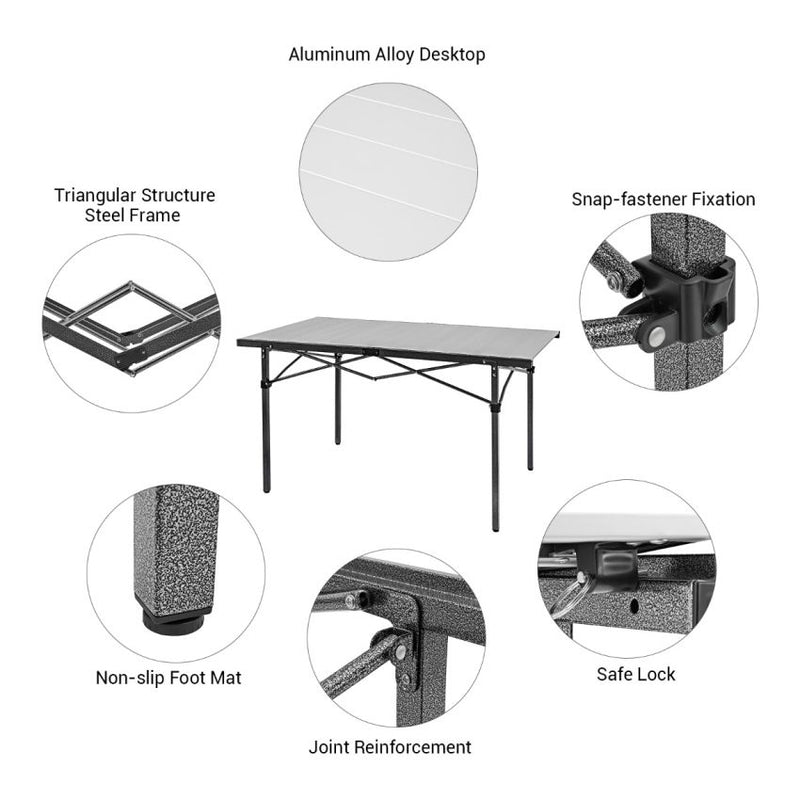 Load image into Gallery viewer, KingCamp Aluminum Roll Up Large Camp Table
