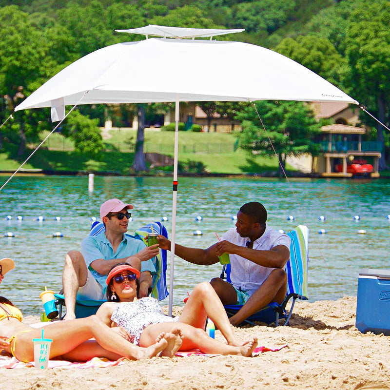 Load image into Gallery viewer, KingCamp 2-in-1 Beach Umbrella and Beach Shade Canopy
