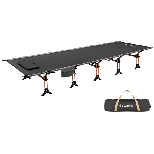 KingCamp 4-Season Camping Sleep System: Oversized Cot + 6-Zone Heated Cot Mat