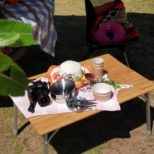 KingCamp BAMBOO 4-Folding Bamboo Table L