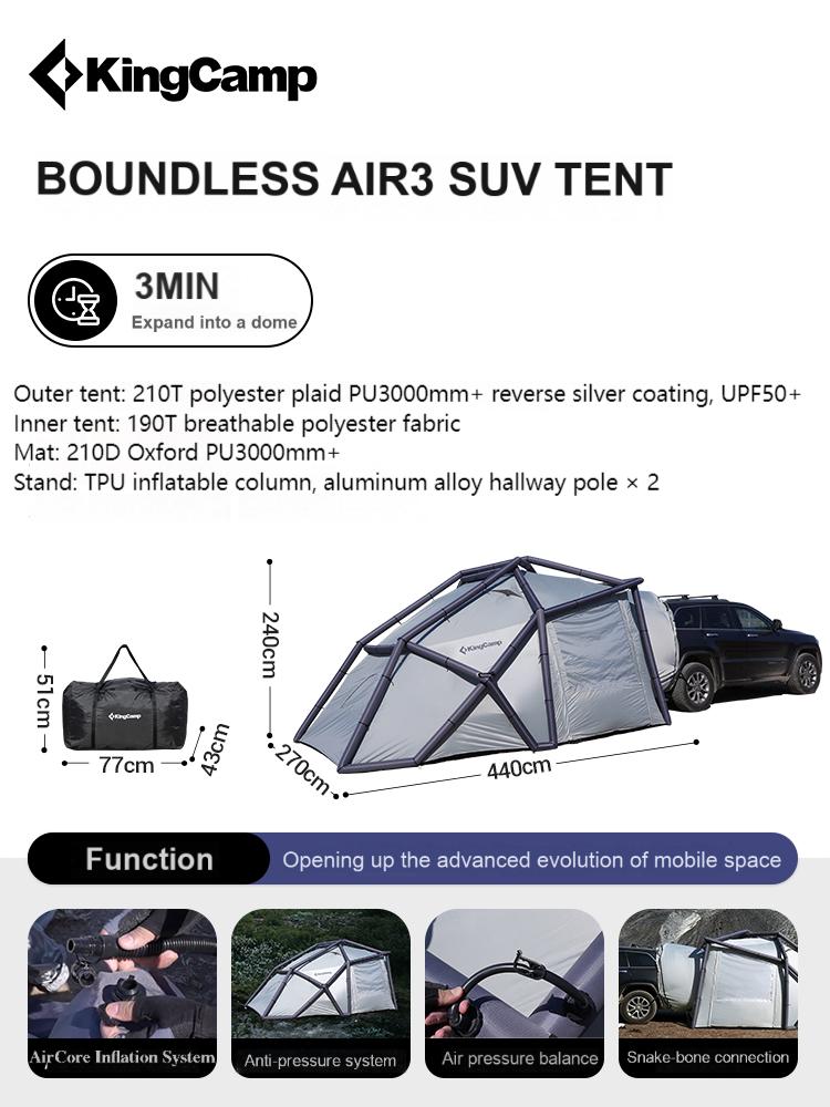 Load image into Gallery viewer, KingCamp BOUNDLESS AIR3 Inflatable SUV Tent
