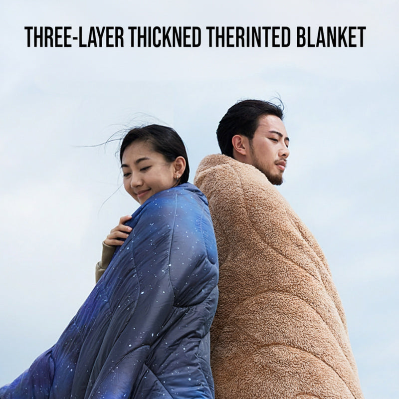 Load image into Gallery viewer, KingCamp Boho Printed Wearable Camping Blanket Starry Night Large Sherpa &amp; Water-Resistant Picnic Blanket for Outdoor Concerts, Beach &amp; Travel
