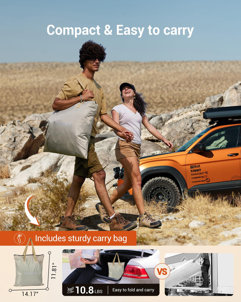 Load image into Gallery viewer, KingCamp CAMPER DELUX 45 Queen Inflatable Mattress Built in Automatic Pump Compact &amp; Easy to Carry
