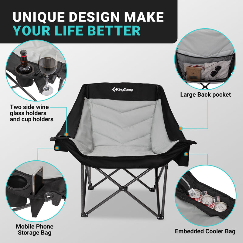 Load image into Gallery viewer, KingCamp CANNA C10 PLUS Oversized Padded Camping Chair
