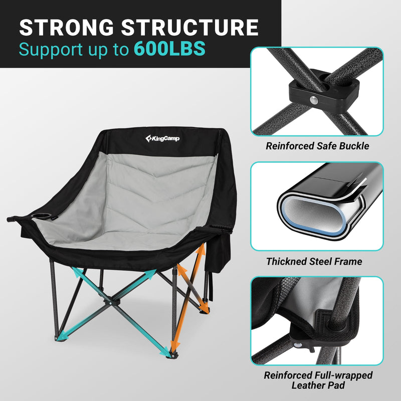 Load image into Gallery viewer, KingCamp CANNA C10 PLUS Oversized Padded Camping Chair

