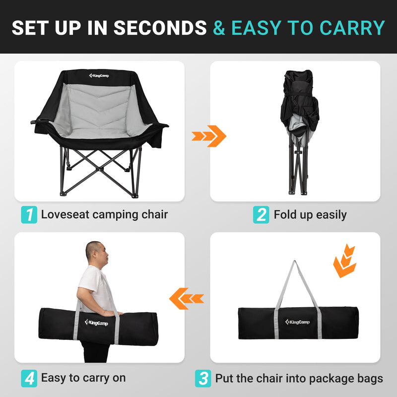 Load image into Gallery viewer, KingCamp CANNA C10 PLUS Oversized Padded Camping Chair
