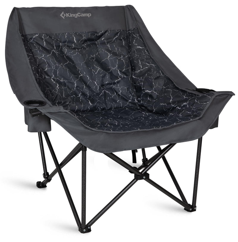 Load image into Gallery viewer, KingCamp CANNA C10 PLUS Oversized Padded Camping Chair Lava Grey
