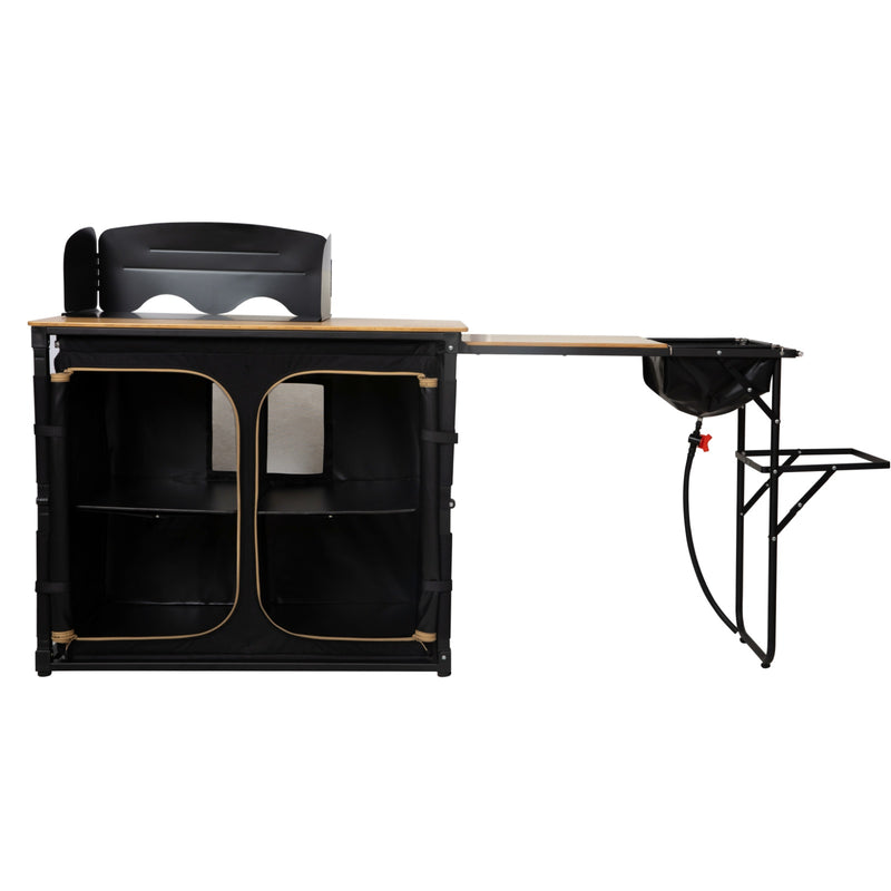 Load image into Gallery viewer, KingCamp Camping Kitchen Table – Portable Grill Station with Bamboo Top
