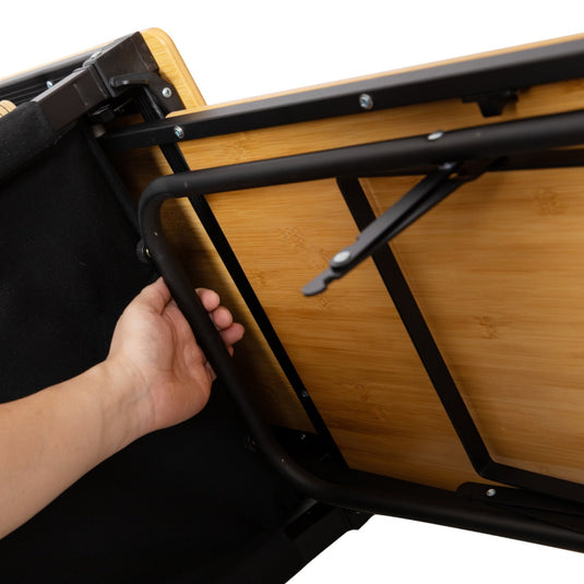 KingCamp Camping Kitchen Table – Portable Grill Station with Bamboo Top