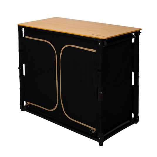 KingCamp Camping Kitchen Table – Portable Grill Station with Bamboo Top