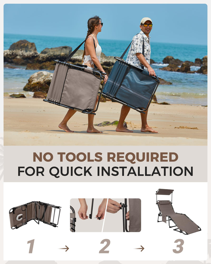 Load image into Gallery viewer, KingCamp Comfort Backpack Chaise Lounge - Quick Intallation
