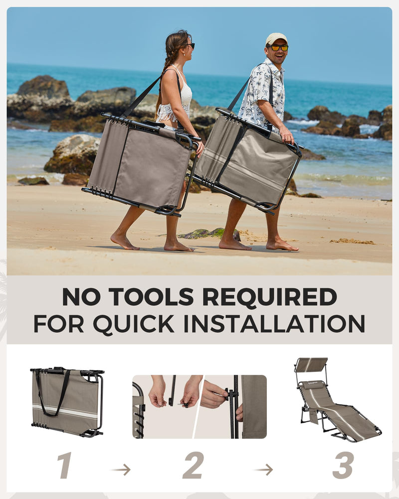 Load image into Gallery viewer, KingCamp Comfort Backpack Chaise Lounge - Quick Intallation
