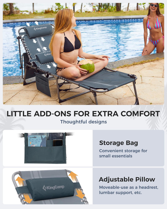 KingCamp Comfort Backpack Chaise Lounge